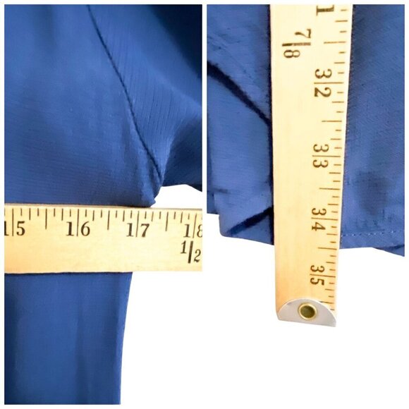 Maje Blue Realiste Crape Shift Dress Size Small (size 1 of 5) - Picture 14 of 14